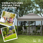Outsunny Garden Folding Tent Heavy Duty Pop Up Gazebo for Party Light Grey by Outsunny