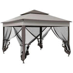 Outsunny Garden Folding Tent Heavy Duty Pop Up Gazebo for Party Light Grey by Outsunny