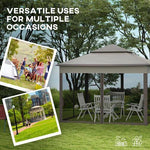 Outsunny Garden Folding Tent Heavy Duty Pop Up Gazebo for Party Light Grey by Outsunny