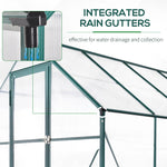 Garden Walk-in Aluminium Greenhouse Polycarbonate with Plant Bed by Outsunny