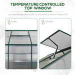Garden Walk-in Aluminium Greenhouse Polycarbonate with Plant Bed by Outsunny