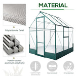 Garden Walk-in Aluminium Greenhouse Polycarbonate with Plant Bed by Outsunny