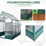 Garden Walk-in Aluminium Greenhouse Polycarbonate with Plant Bed by Outsunny