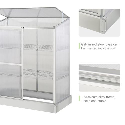 3 Tier Greenhouse Garden Cold Frame Plant Flower Growth 129.5L x 58W x 140H cm - Greenhouse from Outsunny