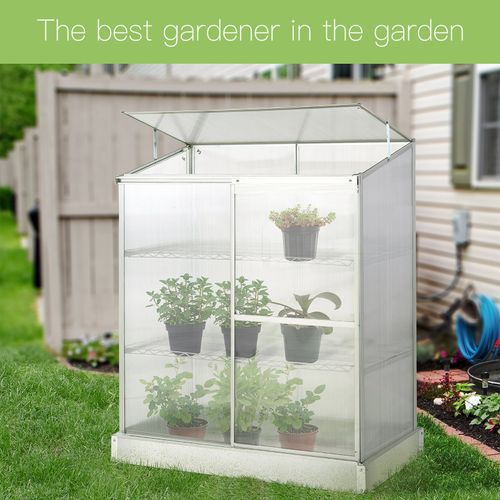 3 Tier Greenhouse Garden Cold Frame Plant Flower Growth 129.5L x 58W x 140H cm - Greenhouse from Outsunny