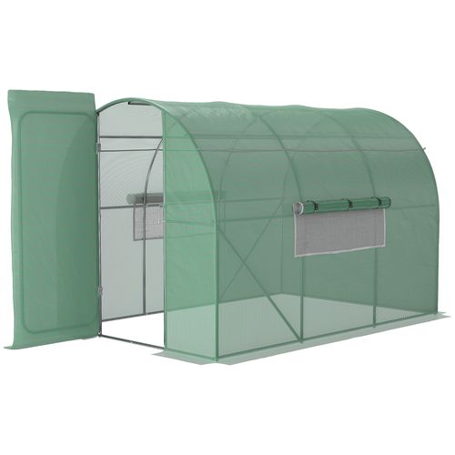 Outsunny 3 x 2M Reinforced Walk-in Polytunnel Garden Greenhouse Steel Frame - Greenhouse from Outsunny