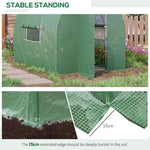 Outsunny Outsunny 3 x 2M Reinforced Walk-in Polytunnel Garden Greenhouse Steel Frame - Greenhouse