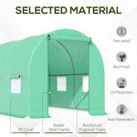 Outsunny Outsunny 4.5m x 2m x 2m Walk-In Gardening Plant Greenhouse w/ PE Cover, Green - Greenhouse