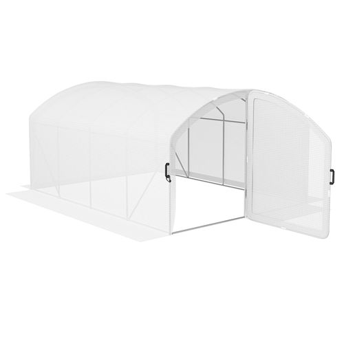 Outsunny 4 x 3 x 2m Polytunnel Greenhouse with Door, UV-resistant PE Cover - Greenhouse from Outsunny