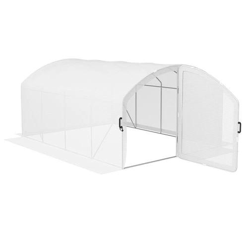 Outsunny Outsunny 4 x 3 x 2m Polytunnel Greenhouse with Door, UV-resistant PE Cover - Greenhouse