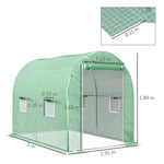 Outsunny Greenhouse Polytunnel Walk-in Grow Plant Steel 3 x 2 m Outdoor by Outsunny