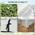 Outsunny Outsunny Walk-in Garden Greenhouse Shelves Polytunnel Steeple Grow House - Greenhouse