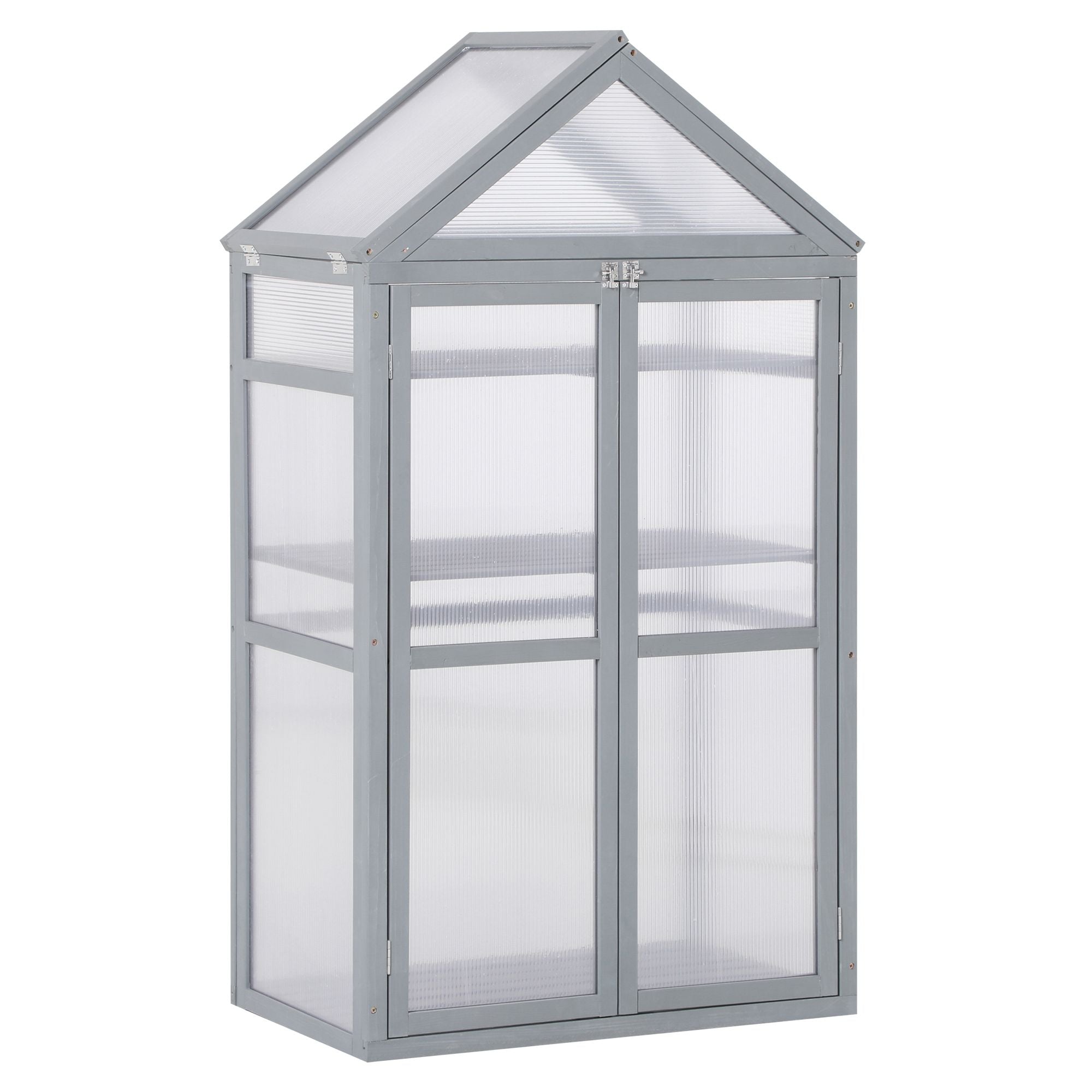 Garden Polycarbonate Cold Frame Greenhouse Grow House Flower Vegetable Plants - Greenhouse from Outsunny