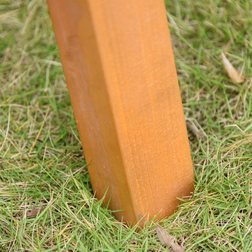 3 Seater Swing Chair & Adjustable Canopy, Wooden Hammock Bench Brown - Hammocks from Outsunny