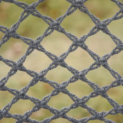 Cotton-Polyester Blend Macrame Hanging Chair Swing Hammock & Backrest, Grey by Outsunny