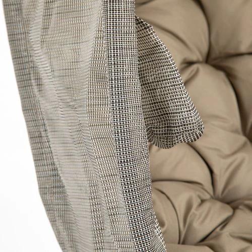 Hanging Egg Chair, Swing Hammock with Cushion and Stand, Khaki by Outsunny