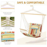 Hanging Hammock Chair Swing Thick Rope Frame Safe Wide Seat by Outsunny