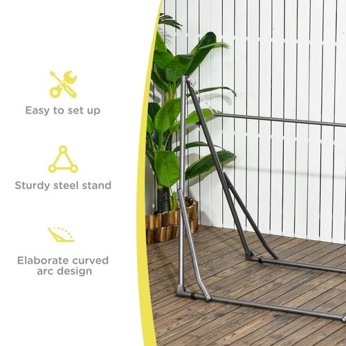 Outsunny Foldable Hammock Stand, 2 in 1 Hammock Net Stand & Clothes Drying Rack - Hammocks from Outsunny