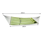 Double Outdoor Patio Cotton Hammock Swing Bed with Pillow by Outsunny