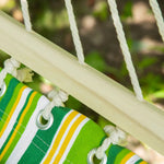 Double Outdoor Patio Cotton Hammock Swing Bed with Pillow by Outsunny