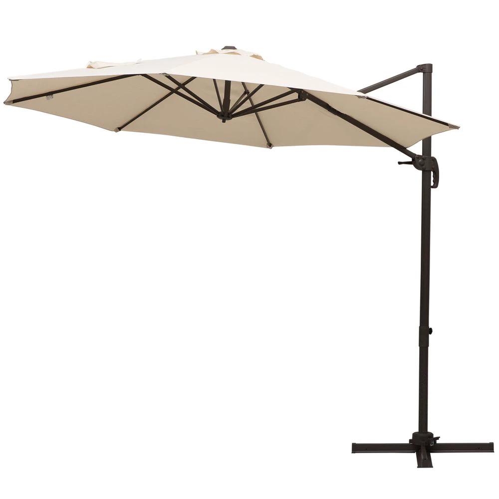 3m Cantilever Aluminium Frame Outdoor Garden Parasol by Outsunny