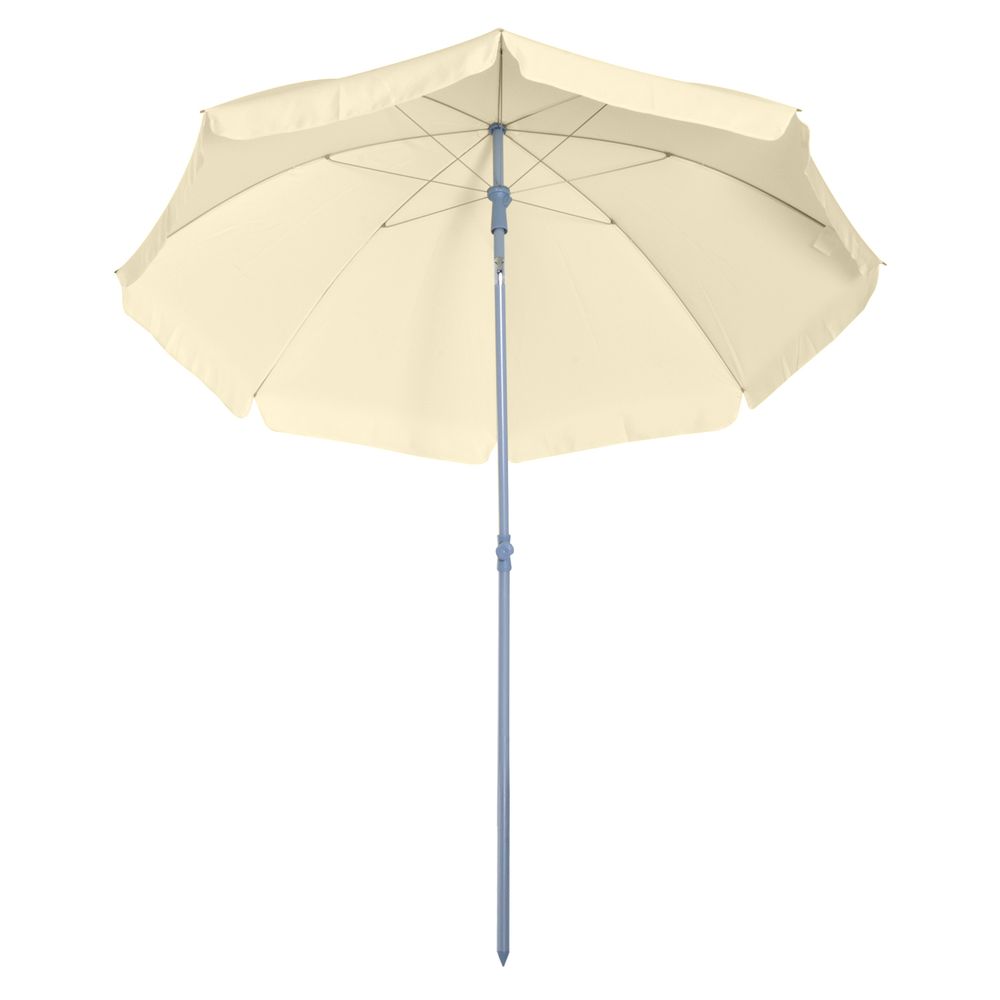 2.2M Tilt Beach Umbrella Parasol-Cream White - Parasol from Outsunny