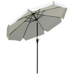 2.66m Patio Umbrella Parasol Outdoor Cream White - Parasol from Outsunny