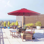 Outsunny 2.6M Umbrella Parasol-Red by Outsunny