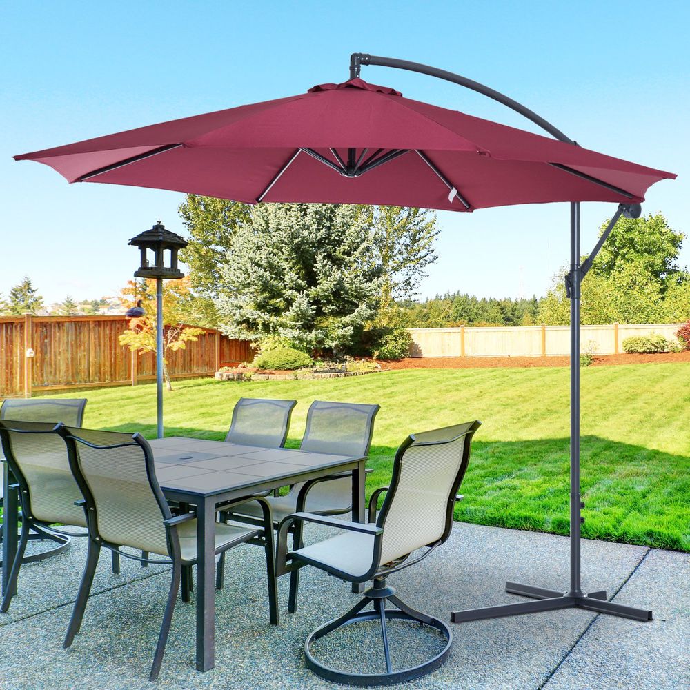 3m Garden Parasol Sun Shade Umbrella - Parasol from Outsunny