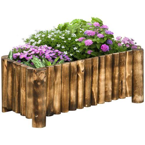 Fir Plant Pot Raised Flower Bed Wooden Planter 4 Feet 78Lx 35Wx30H cm by Outsunny