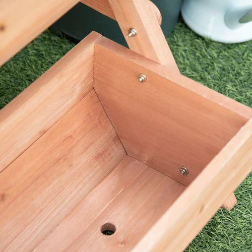 Outsunny Outsunny 3 Tier Raised Garden Bed Wooden Elevated Planter Box Kit, Brown - Raised Beds