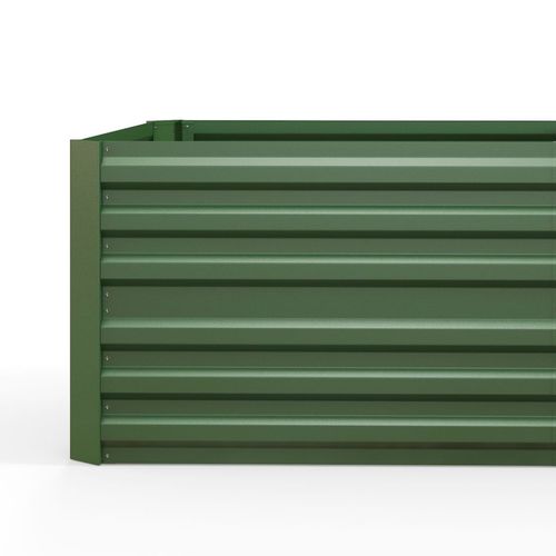 Outsunny Galvanised Steel Outdoor Raised Bed w/ Reinforced Rods, Green - Home Symphony