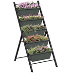 Outsunny Outsunny Indoor Outdoor Vertical Raised Garden Bed with 5 Removable Tray - Raised Beds