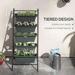 Outsunny Outsunny Indoor Outdoor Vertical Raised Garden Bed with 5 Removable Tray - Raised Beds