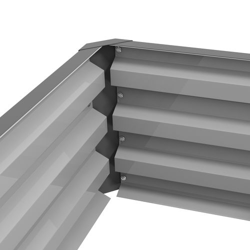 Outsunny Raised Garden Bed Elevated Planter Box for Flowers Light Grey - Home Symphony