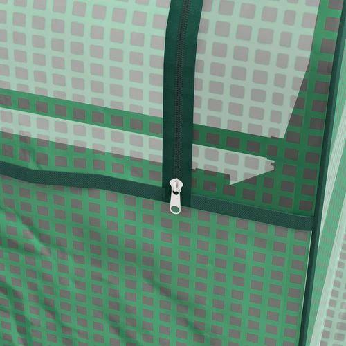 Outsunny Raised Garden Bed Planter Box with Greenhouse, Green and Dark Grey by Outsunny