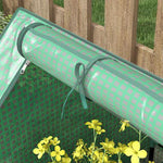 Outsunny Raised Garden Bed Planter Box with Greenhouse, Green and Dark Grey by Outsunny