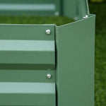 Outsunny Outsunny Set of 2 Raised Garden Bed Galvanised Planter Box Easy Setup Green - Raised Beds