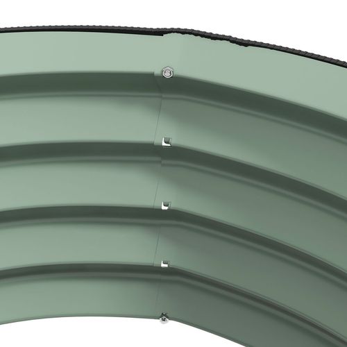 Outsunny Set of 2 Raised Garden Bed Metal Planter Box with Safety Edging, Green - Raised Beds from Outsunny