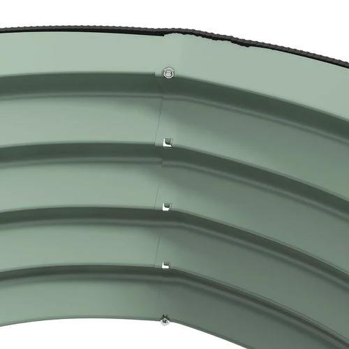 Outsunny Set of 2 Raised Garden Bed Metal Planter Box with Safety Edging, Green by Outsunny