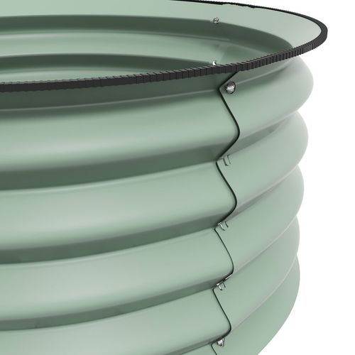 Outsunny Set of 2 Raised Garden Bed Metal Planter Box with Safety Edging, Green - Raised Beds from Outsunny