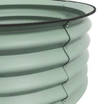 Outsunny Set of 2 Raised Garden Bed Metal Planter Box with Safety Edging, Green by Outsunny