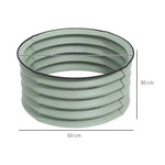 Outsunny Set of 2 Raised Garden Bed Metal Planter Box with Safety Edging, Green by Outsunny