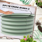 Outsunny Set of 2 Raised Garden Bed Metal Planter Box with Safety Edging, Green by Outsunny
