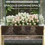 Outsunny Outsunny Wooden Raised Planter, Garden Bed with Greenhouse Cover and Bed Liner - Raised Beds