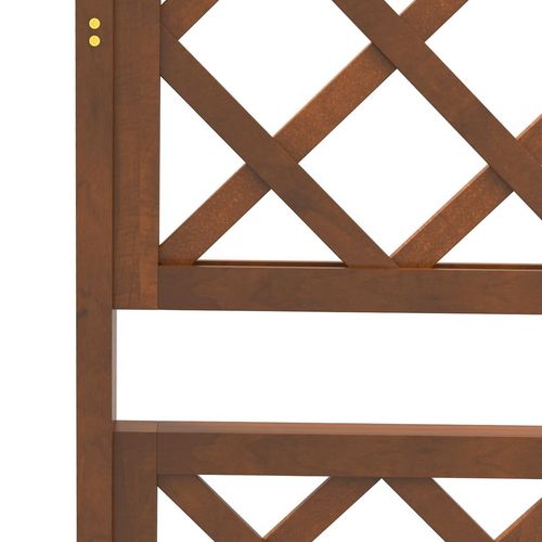 Outsunny Wooden Trellis Planter, Raised Garden Bed for Climbing Plants, Orange - Home Symphony
