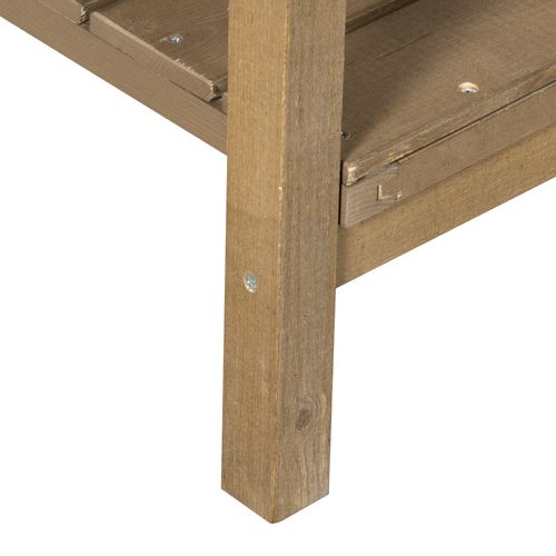 Wooden Raised Bed Container Garden Plant Stand 8 Boxes 110x46x76cm Brown - Home Symphony