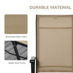 2 Sun Lounger Folding Reclining Lounge Chairs 10 Back & Leg Positions - Sun Lounger from Outsunny