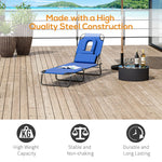 Folding Sun Lounger Reclining Chair w/ Pillow Reading Hole - Sun Lounger from Outsunny