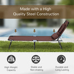 Folding Sun Lounger Reclining Chair w/ Pillow Reading Hole - Sun Lounger from Outsunny